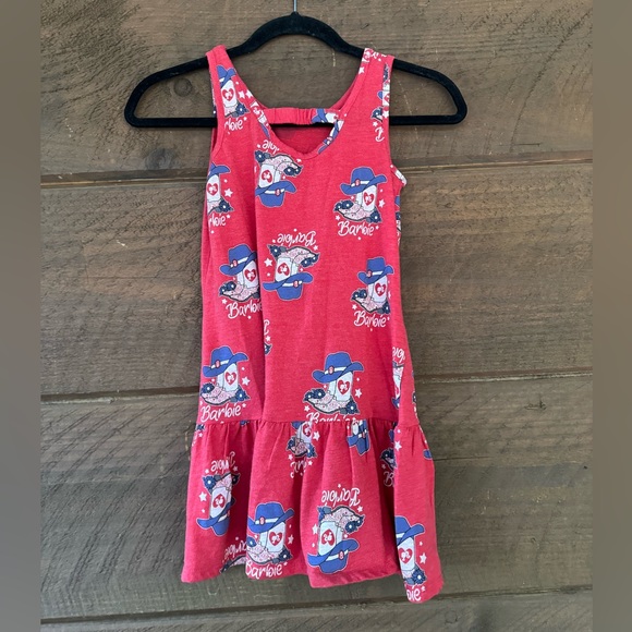 Barbie Cowgirl Graphic Tank Dress Girls M (7/8) - Picture 2 of 4